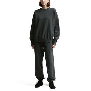 Sweat-shirt à manches longues en polaire pour femme, col rond, imprimé lettres en cristal, design décontracté surdimensionné, écologique, fabriqué en usine - Product Image 4