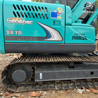 Excavatrice sur chenilles Kobelco SK75-8, 7,5 tonnes, compacte, hydraulique, d'occasion, pour travaux de construction, aménagement paysager et terrassement