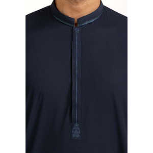 Costume de mariage/business brodé coupe classique/affinée en tissu tissé respirant, fermeture simple boutonnage, ensemble imprimé SK-EMB25-045 - Product Image 3