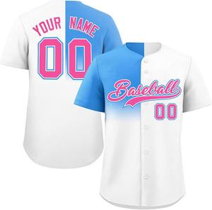 Jersey de béisbol personalizado sublimación impresa con contraste de color malla transpirable secado rápido jóvenes/adultos tamaño OEM a granel - Product Image 3