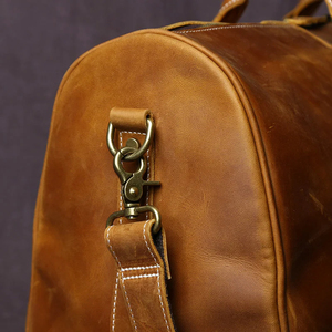 Leather Weekender Duffel <b>Bag</b> with Zipper Closure Durable Eco-Friendly Multi-Functional Custom Size <b>Travel</b> <b>Bag</b> - Product Image 5