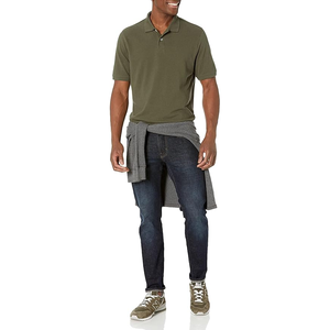 Camisetas de algodón de color sólido, camisetas con estilo, polos informales para hombre, Camiseta básica de manga corta con botones clásicos para hombre, camiseta Polo - Product Image 4