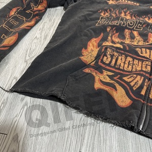 NOUVEAU GEO BROTHERS Pantalon de survêtement 100% Coton Grande Taille Uni Anti-odeur en Molleton Bouclette Lavé à l'acide avec Fermeture Éclair et Sérigraphie - Product Image 5