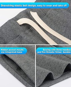 Shorts de sport décontractés pour hommes, nouvelle mode, style urbain, en molleton de coton respirant et à séchage rapide, personnalisables, vente en gros, imprimés - Product Image 5
