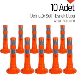 Juego de 10 Delimitadores Flexibles de 45 x 8 cm, 100% TPU, para Guía de Estacionamiento - Product Image 5