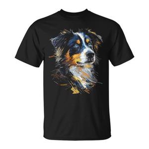 T-Shirt Promozionale con Occhi Blu del Pastore Australiano, Maglietta per Amanti del Cane Pastore Australiano - Product Image 1