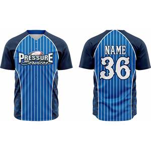 เสื้อเบสบอลแบบกำหนดเอง 61 โพลีเอสเตอร์ระบายอากาศได้ดี พิมพ์ชื่อและหมายเลขแบบซับลิเมชั่น - Product Image 1
