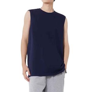 Camiseta sin Mangas Extra Grande de Alta Calidad para Hombre, Personalizada, Transpirable, de Spandex/Algodón, Cuello en V, Estilo HIGH STREET - Product Image 1