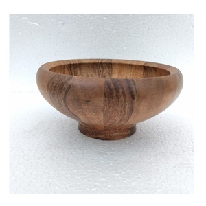Bol en bois d'acacia de haute qualité plateau de service chaud jetable tendance pour hôtel et restaurant pour salade de fruits et autres plats - Product Image 5