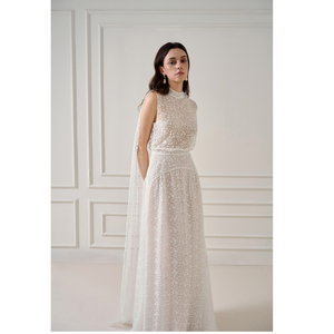 Robes de soirée luxueuses pour femmes ZUKA LACE EFFET Écharpe ROBE LONGUE Sans manches WhiteAnt Marque Femmes Maxi Robes élégantes - Product Image 4