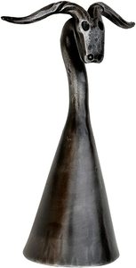 Apagavelas de Metal con Cabeza de Animal de Hierro Forjado Vintage, Soporte de Vidrio Forjado a Mano, Logotipo Personalizable, Navidad, Boda - Product Image 4