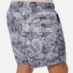 กางเกงสตรีทขาสั้นโพลีเอสเตอร์ป้องกันการยับย่นมีเชือกรูดปิดขนาดพิเศษยาวถึงเข่าพิมพ์ซับลิเมต - Product Image 5