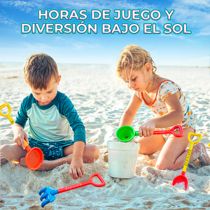 Ensemble de 4 pelles de plage en plastique sûres, jouets de plage d'été pour garçons, filles, enfants, style extérieur - Product Image 6