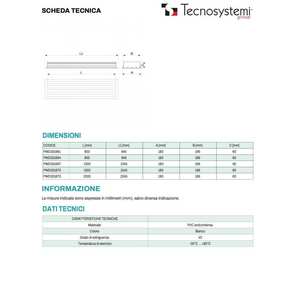Diffuseur linéaire en PVC anti-condensation Tecnosystemi à 4 fentes et grille pour air de retour - Product Image 4