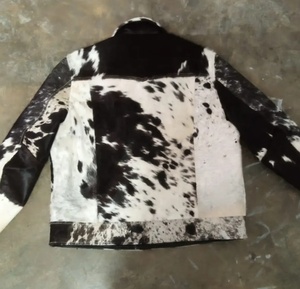 Jacket Hair-On Cowhide Leather Jacket Premium-Handmade Breathable Cow Skin Leather-Natural Hair-Cow Print Winter Jacket - Product Image 2