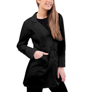 Blouse de laboratoire unisexe pour infirmière, légère et respirante, coupe lisse, longue, blanche, essentielle, poche standard, polyester/coton, hôpital - Product Image 2