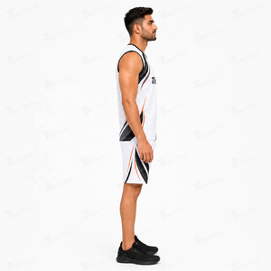 Uniforme de volley-ball unisexe, impression par sublimation, polyester respirant, tissu de performance à teinture intégrale, maillot à manches courtes et short - Product Image 3