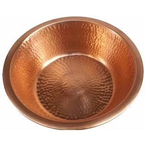 Bol de spa pour les pieds en cuivre fabriqué à la main avec une finition rustique écologique pour les traitements de spa à domicile et les fêtes - Product Image 3