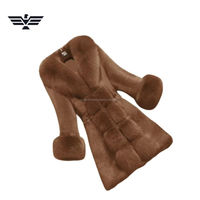 EMPIRE TREND WEARS En Yeni Şık Lüks Özel Tasarım Kadın Suni Vizon Kürk Kışlık Sıcak Peluş Palto Nefes Alabilen Dik Yaka