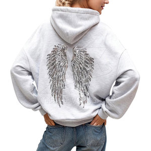 Sudaderas con Pedrería para Mujer, Elegantes y Modernas, de Corte Holgado, Hechas a Medida, para un Estilo Urbano Diario - Product Image 2