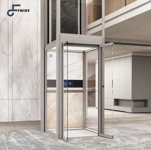 Chất lượng cao kính hiện đại Thiết kế AC Ổ thang máy bền cửa hành khách cho nhiều người hướng dẫn đường sắt - Product Image 3