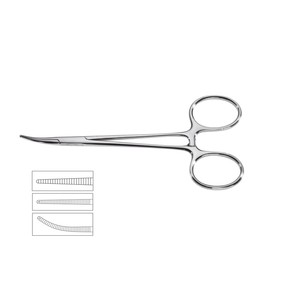 Halsted, los instrumentos quirúrgicos más vendidos de 12,5 cm, fórceps de acero inoxidable de alta calidad, instrumento médico de diseño curvo recto - Product Image 5