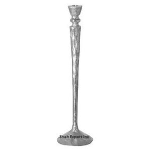 Bougeoir conique en aluminium Design à la mode plaqué argent fait à la main pour la maison et noël décor de table bougie conique - Product Image 4