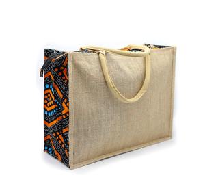 Sac fourre-tout en jute tressé à la mode moderne et élégante sérigraphie aux couleurs mélangées pour une utilisation semi-formelle décontractée pour les promotions - Product Image 3