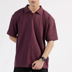 <b>Men's</b> Knitted Spandex/Polyester Oxford for Shirt Short Sleeve Solid Color Casual Breathable Quick Dry Regular Fit - Product Image 5