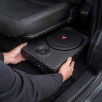Subwoofer actif pour voiture 600W 12V, ultra fin, sous le siège, avec amplificateur intégré, haut-parleur super basse fréquence pour l'audio automobile