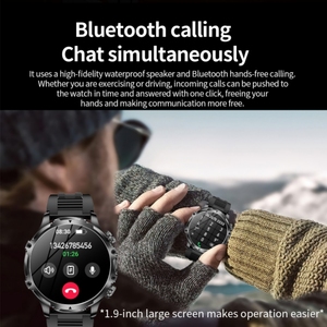 Reloj Inteligente Deportivo para Exteriores AK75 con Pantalla IPS de 1.85, Brújula, Linterna, Resistencia al Agua IP68 y Función de Contestar Llamadas - Product Image 4