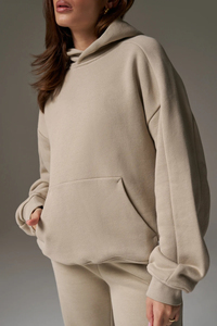 Conjunto Deportivo de Invierno para Mujer, Venta al Por Mayor de Fábrica, 100% Algodón, Ligero, Transpirable, con Impresión de Logotipo Personalizado - Product Image 4