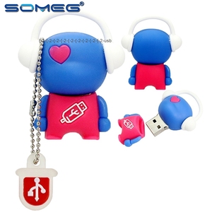 Bambola divertente cartone animato musicista <span class=keywords><strong>USB</strong></span> Flash 64GB musica carina uomo Memory Stick Pen Drive 4GB 8GB 16GB 32GB Pendrive U Disk - Product Image 3