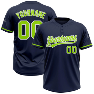 Custom <b>Navy</b> Baseball Jersey Button Down Team Uniform Personalized Name Number Sublimation Baseball Sports Shirt - Product Image 1