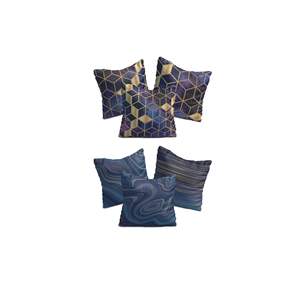 Juego de funda de cojín de punto a rayas geométricas con estampado Digital 3D de lujo de 6 piezas de 43x43 cm de punto para el hogar, Navidad oculta - Product Image 1