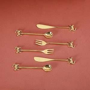 Beurre en laiton et couteau cuillère outils de cuisine à usage domestique manche en marbre acier inoxydable laiton poli avec vente - Product Image 2