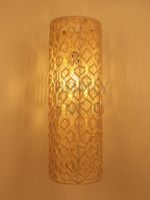 Abat-jour en macramé bohème fait main, grand format, en cordon de coton personnalisé, écologique, pour la décoration intérieure, idéal pour la décoration d'angle de baptême ou de plafond