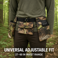 Étuis de ceinture de chasse d'extérieur en nylon imperméable camouflage haute pression, compatibles MOLLE, 27 à 60 pouces, ajustement universel pour la chasse et la pêche