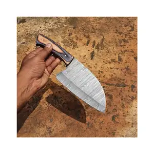 Wholesale OEM logo printed lightweight Damascus steel cleaver knives for sale Top selling cleaver knives