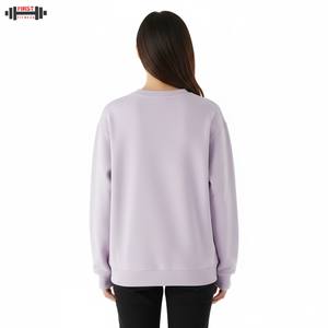 Sweat-shirt pour femme à col en V, en molleton épais, à manches longues, style streetwear d'hiver, coupe oversize, épaules tombantes, devant luxueux, respirant, 2 pièces - Product Image 2