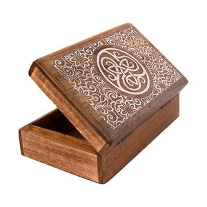 Premium Mango <b>Wood</b> <b>Jewelry</b> <b>Box</b> with Pentacle Design White Antique Multipurpose Decorative Storage <b>Box</b> at Factory Wholesale Price - Product Image 2