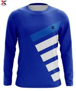 Camiseta de Fútbol Personalizada con Nombre de Equipo, 100% Poliéster, Manga Larga, Transpirable, de Secado Rápido, Antibacteriana, Cuello en V, Unisex para Adultos, Venta al Por Mayor - Product Image 1