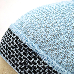 ผ้าโพกศีรษะฮิญาบแบบถักอย่างประณีตสีฟ้าระบายอากาศได้ดี TN222สำหรับผู้ใหญ่ผู้หญิง - Product Image 3