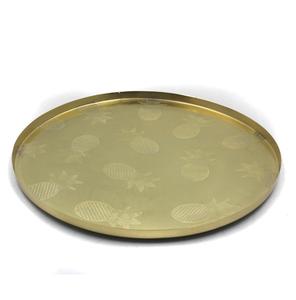 Placa redonda de hierro de diseño elegante para servir, uso Chapado en latón para el hogar y la cena del Hotel, platos para servir personalizados - Product Image 6