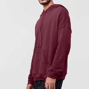 เสื้อฮู้ดสวมหัวมีกระเป๋าจิงโจ้สีพื้นผ่อนคลาย - Product Image 2