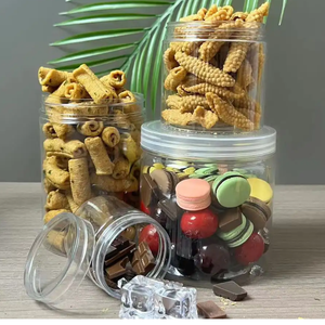 ขวดพลาสติก PET ใสเกรดอาหาร200มล. 350มล. 500มล. สำหรับบิสกิตบรรจุภัณฑ์คุกกี้ขนมผลไม้อบแห้ง - Product Image 5