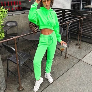 Ensemble de survêtement unisexe coupe ample en coton 100% de haute qualité, coupe-vent, pour jogging et sport - Product Image 1
