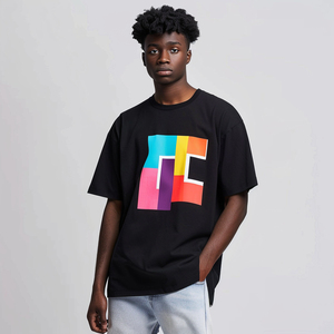 Heavyweight 250GSM Printing Vintage <b>T</b>-<b>Shirt</b> 100% Cotton Drop Shoulder Oversize Casual Loose Fit with Custom Logo Printing - Product Image 4