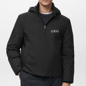 Veste pour homme avec design matelassé, imperméable, capuche à cordon de serrage réglable, deux poches latérales, fermeture éclair sur le devant, prix avantageux, 2026 - Product Image 1