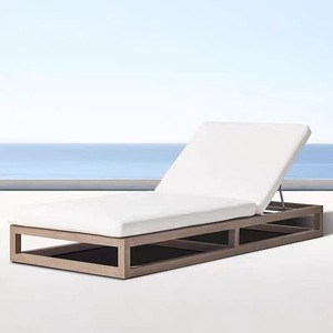 Ensemble de canapés modulaires de luxe en teck massif, résistant aux intempéries, pour extérieur, chaise longue sectionnelle, idéal pour villa, cour, hôtel - Product Image 2
